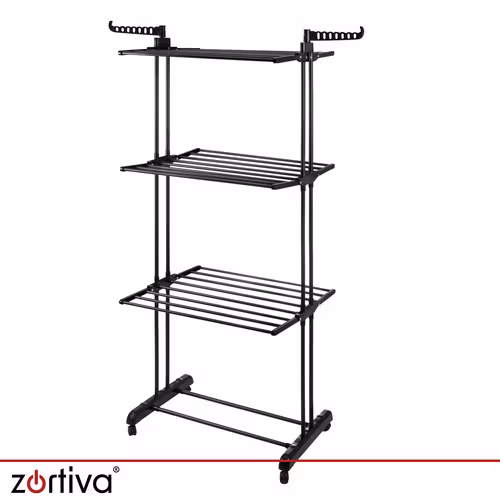 Torkställning 178 cm XXL – Zortiva hopfällbar med 3 nivåer och hjul