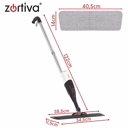 Spraymopp 300 ml med 3 mikrofiberöverdrag – Zortiva 360°