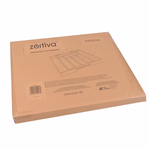 Besticklåda i bambu utdragbar 33,5–50,5 cm – Zortiva 6–8 fack