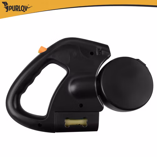 Dobbelt fleksibel snor 2 × 3 m til 2 hunde – Purlov med LED