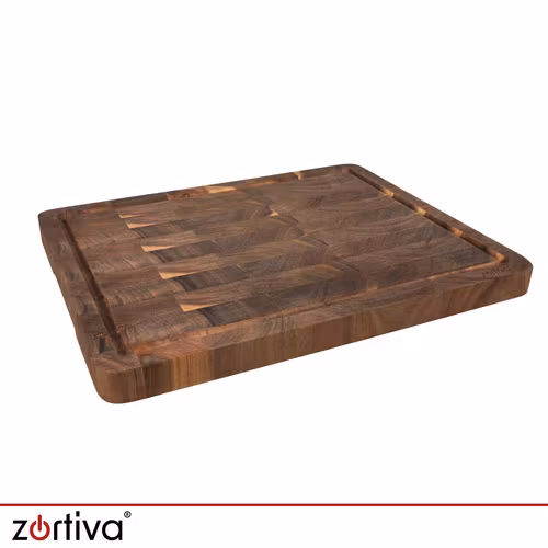 Akasiapuusta valmistettu leikkuulauta 43 × 33 cm – massiivipuusta valmistettu Zortiva-tarjoilulauta