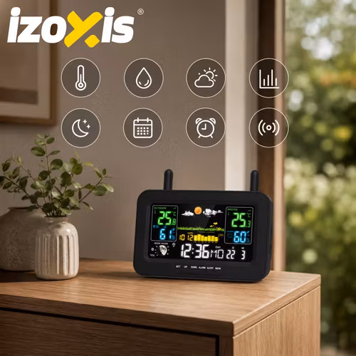 Wireless weather station IZOXIS – thermometer, hygrometer and forecast 100 m