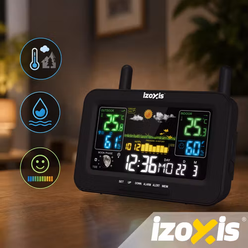 Wireless weather station IZOXIS – thermometer, hygrometer and forecast 100 m