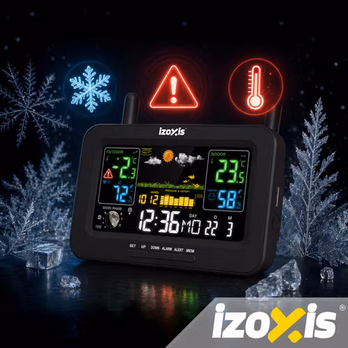 Wireless weather station IZOXIS – thermometer, hygrometer and forecast 100 m