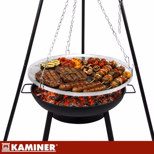 Tripod grill 167 cm with fire bowl – KAMINER grill grate 58 cm