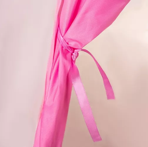 Barntält med ljusslinga – lektält hus rosa/vitt för barn