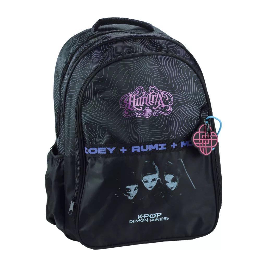 K-pop Demon Hunters skolryggsäck 46 cm – svart med 3 fack
