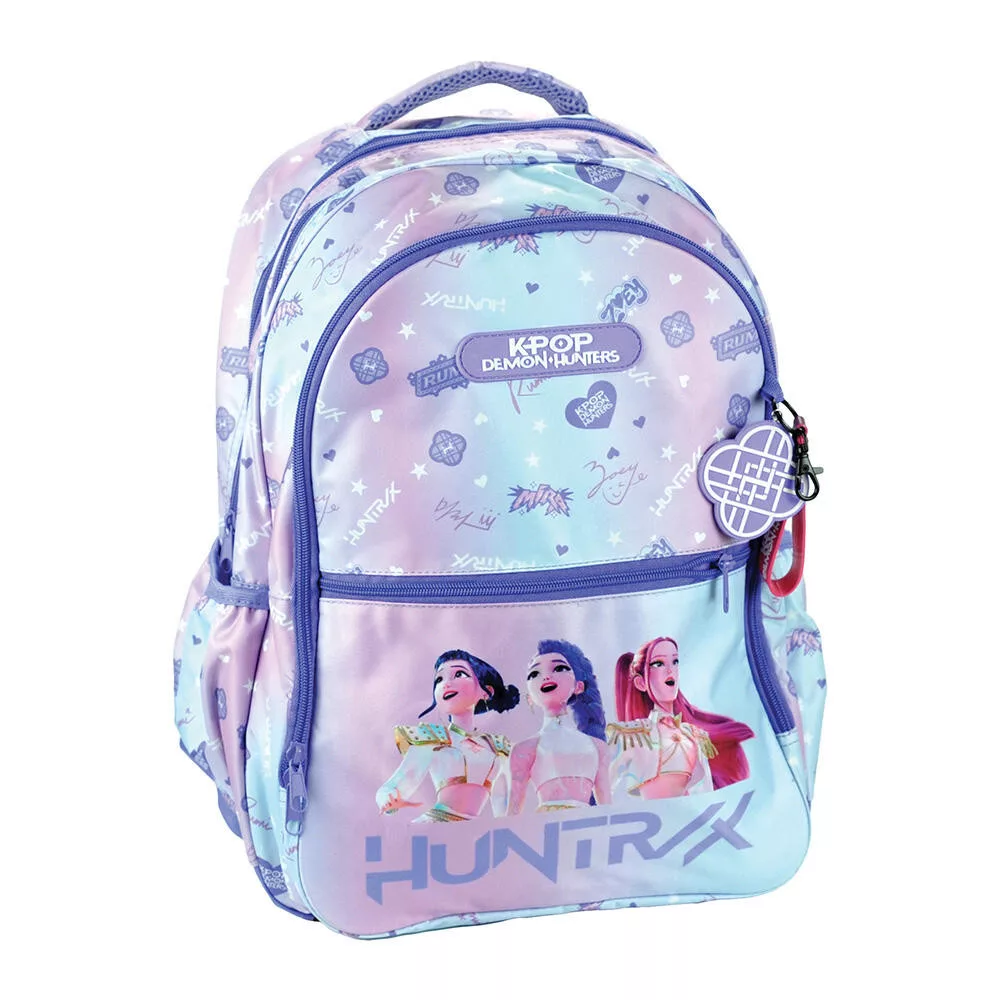K-pop Demon Hunters skolryggsäck 46 cm – lila med 3 fack