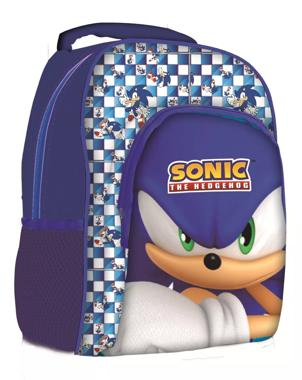 Sonic the Hedgehog skolryggsäck 40 cm – blå ryggsäck med 2 fack