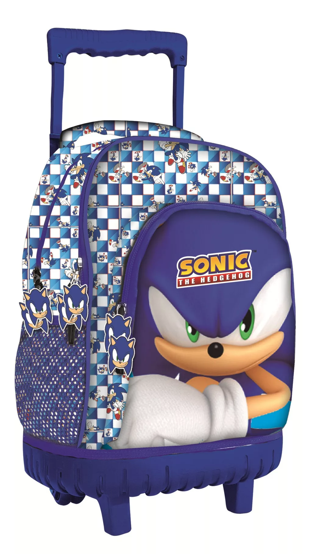 Sonic the Hedgehog Premium Skolerygsæk med Hjul 44 cm - Blå