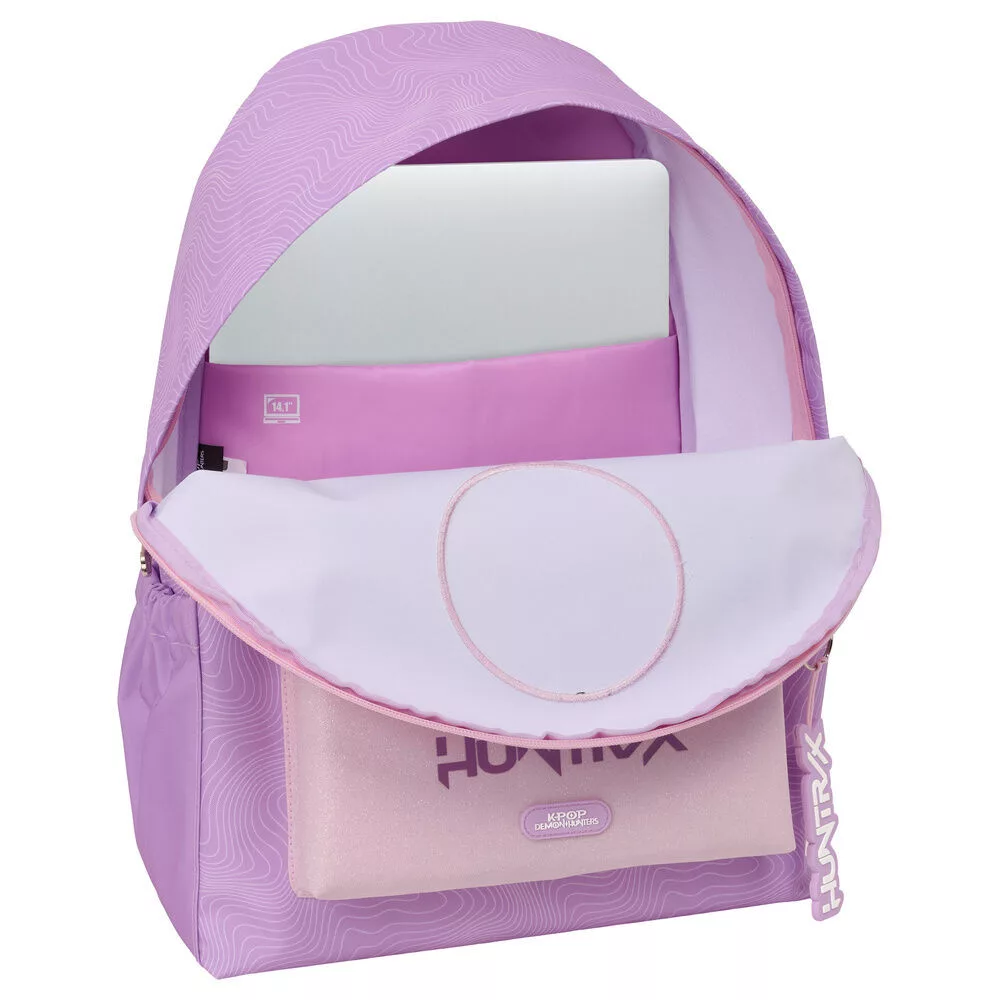 K-pop Demon Hunters skolryggsäck 43 cm med laptopfack – lila