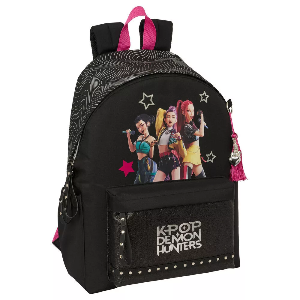 K-pop Demon Hunters Energy skolryggsäck 43 cm – svart med laptopfack