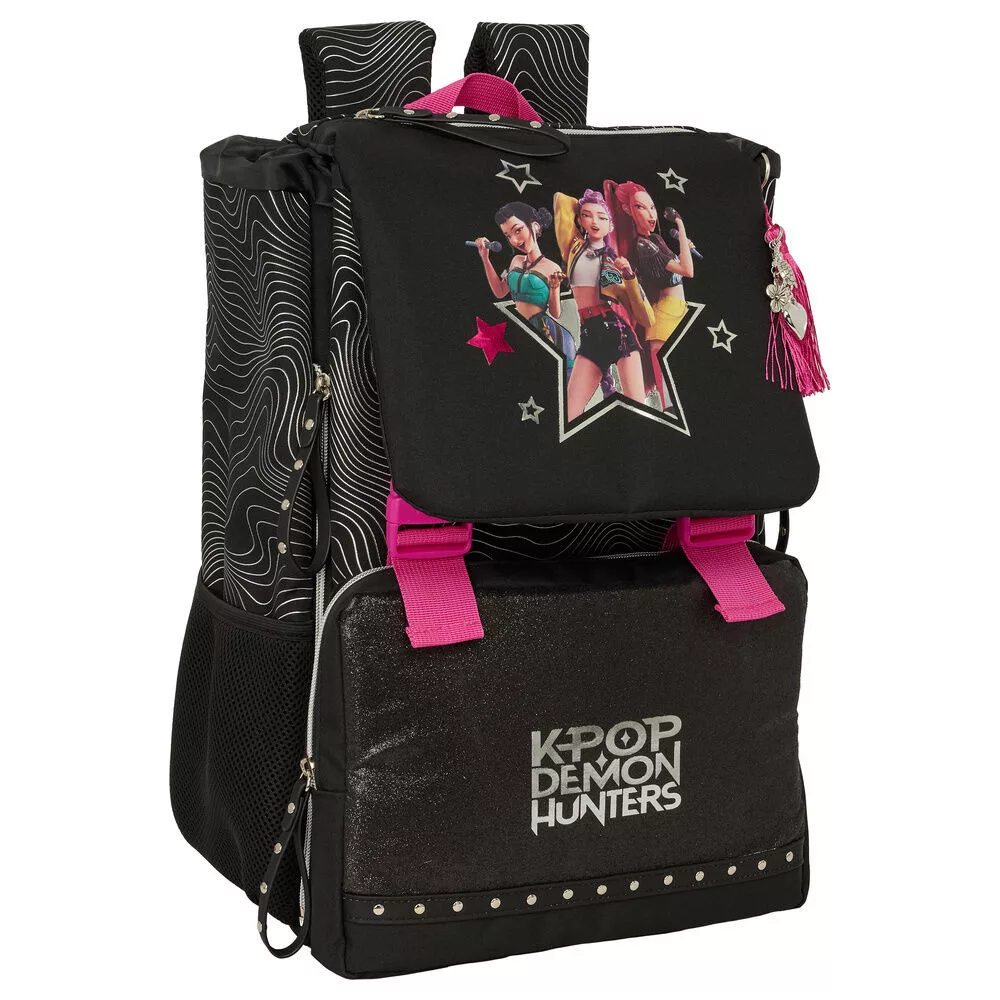 K-pop Demon Hunters Energy skolryggsäck 41 cm – svart expanderbar