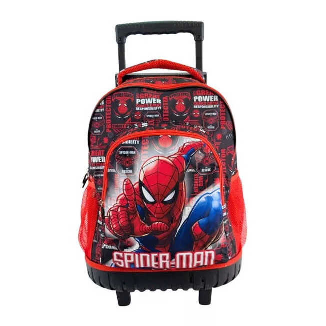 Spiderman Fight On Premium trilleskolesekk 44 cm - svart