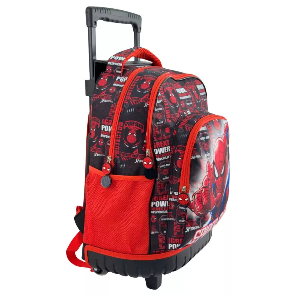 Spiderman Fight On Premium trilleskolesekk 44 cm - svart