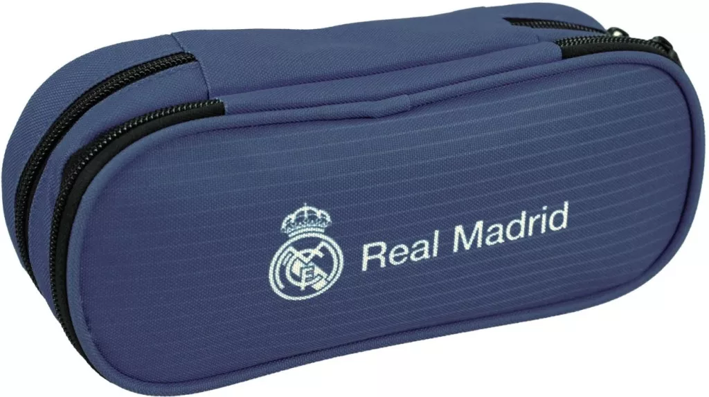 Real Madrid Blue pennfodral med 2 fack 23 cm – blå