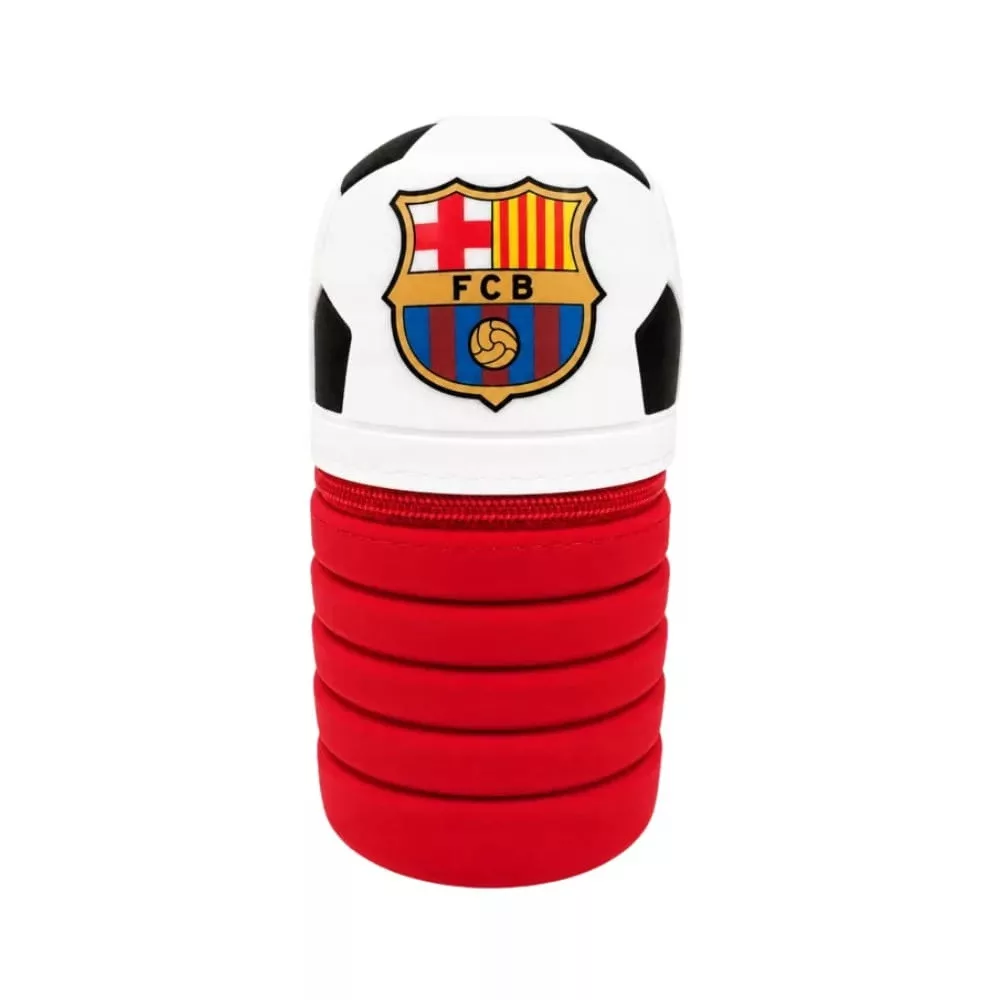FC Barcelona punainen 3D-kynäkotelo 22 cm - viininpunainen silikoni