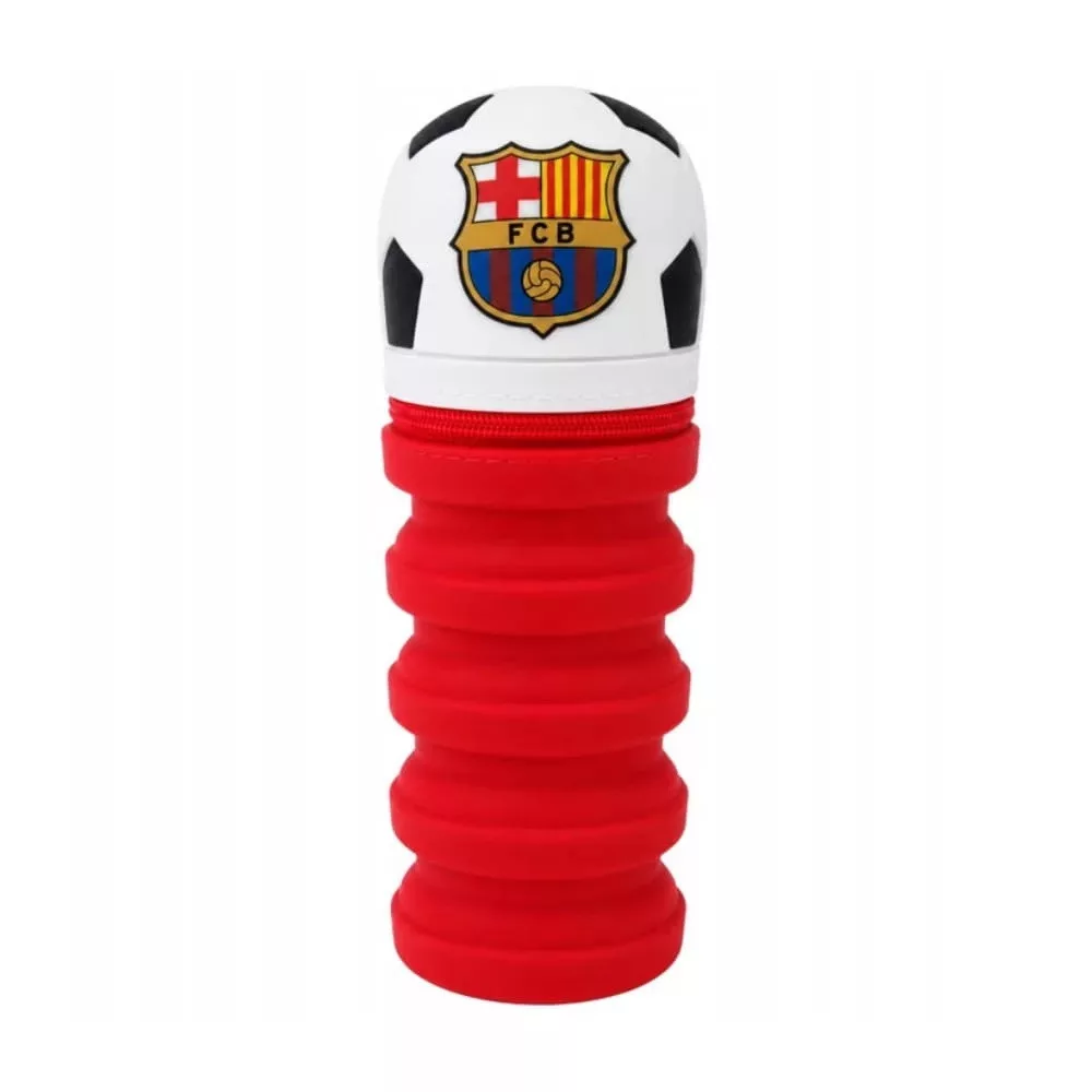 FC Barcelona punainen 3D-kynäkotelo 22 cm - viininpunainen silikoni