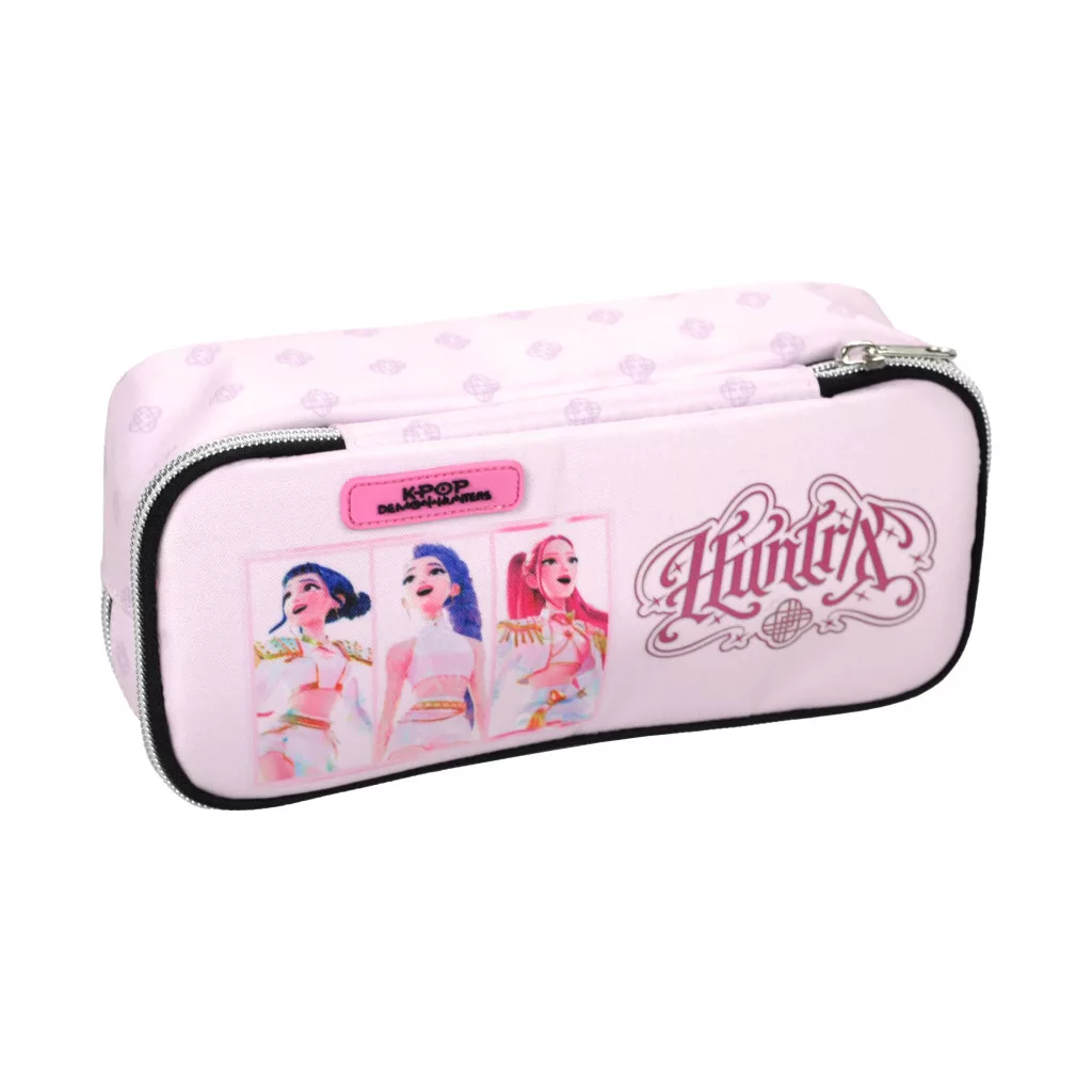 K-pop Demon Hunters Pink penalhus med 2 rum 26 cm - pink
