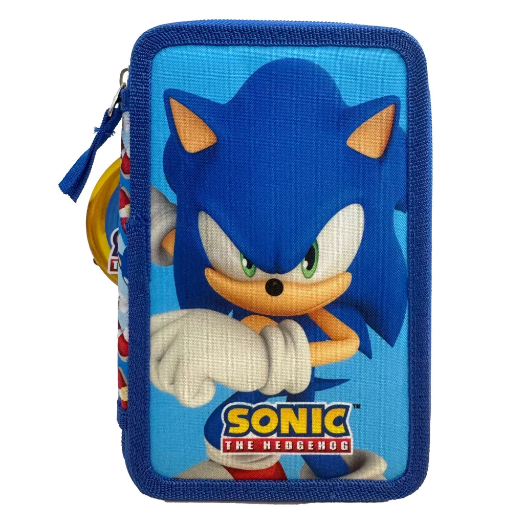 Sonic the Hedgehog Modern Giotto fylt penal 3-lags – blå