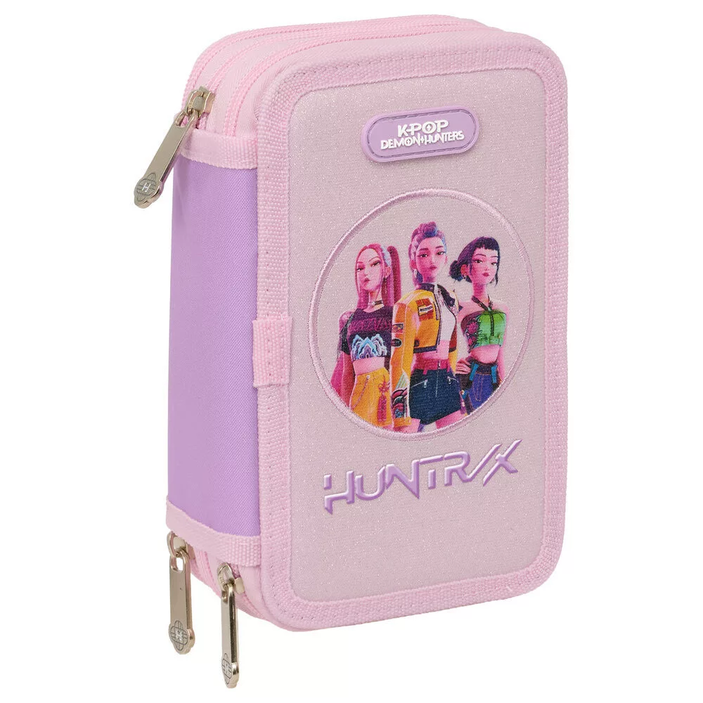 K-pop Demon Hunters Iconic filled pencil case 3-tier – pink