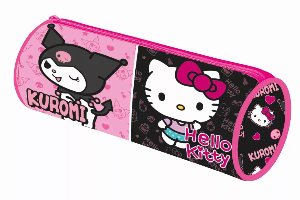 Hello Kitty & Kuromi penalhus 23 cm - pink
