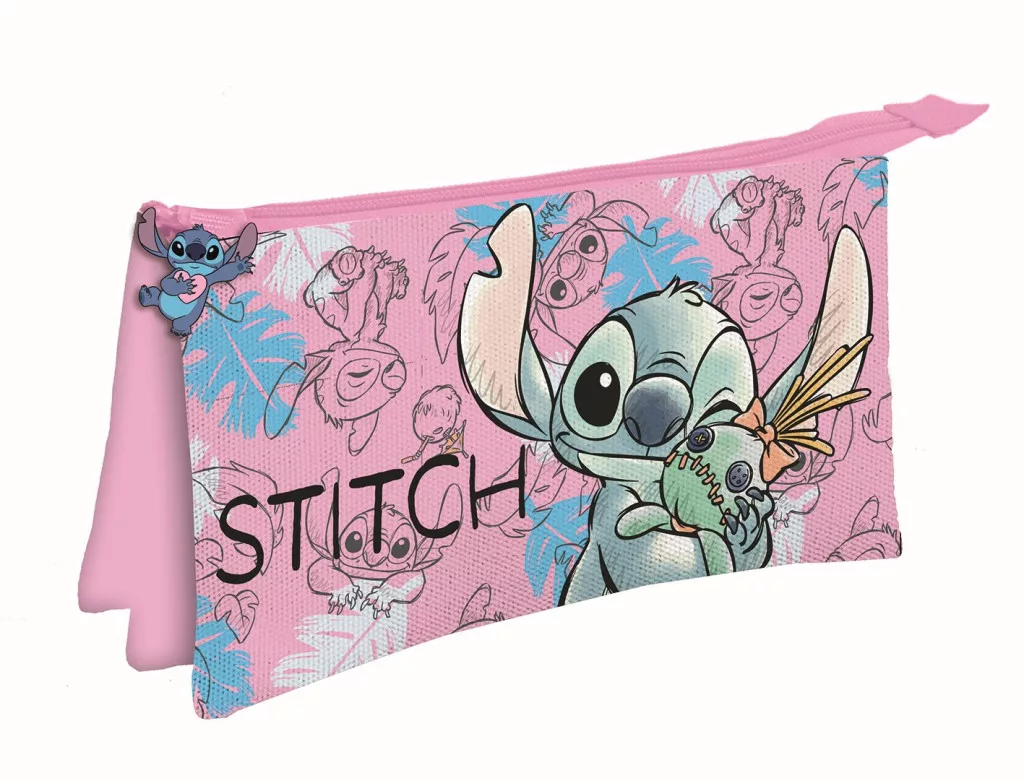 Disney Lilo & Stitch dukke penalhus med 3 rum 22 cm - pink