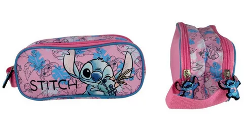 Disney Lilo & Stitch dukkepennal med 2 rom 23 cm - rosa
