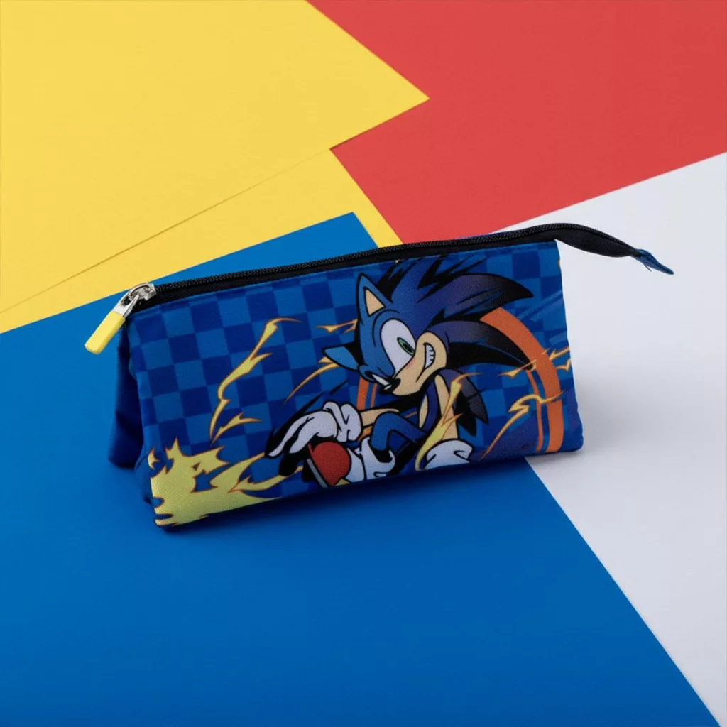 Sonic the Hedgehog Sprint 3-lokeroinen penaali 23 cm - sininen