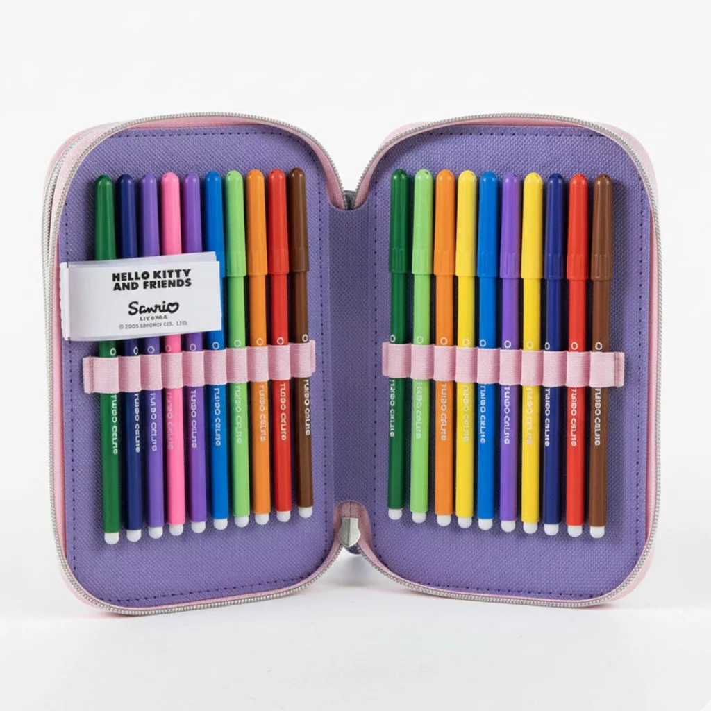 Hello Kitty Little Rebel Giotto fylt penal 3-lags – lilla