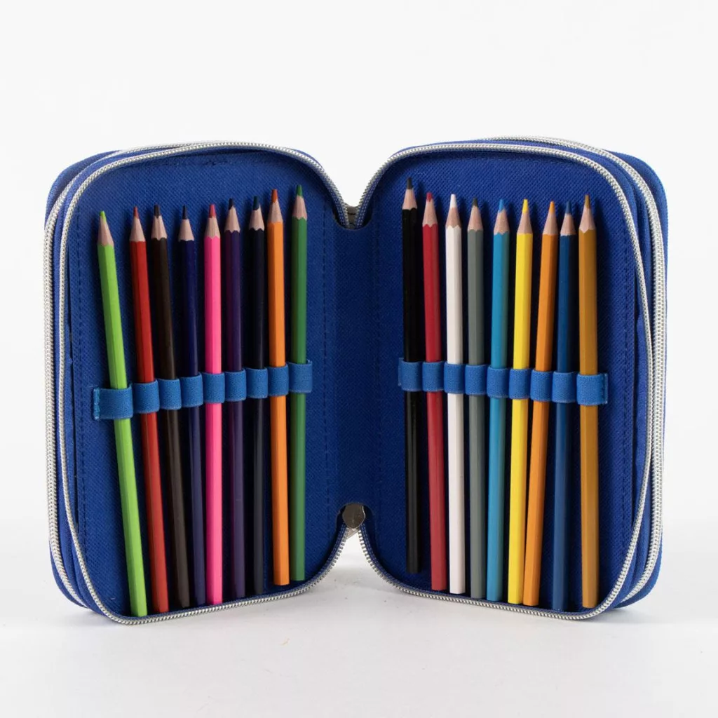 Sonic the Hedgehog Power Run Giotto filled pencil case 3-tier – blue