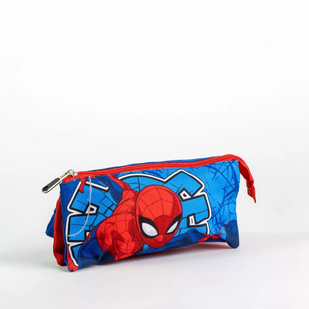 Superman Comic Action pennfodral med 3 fack 23 cm – blå