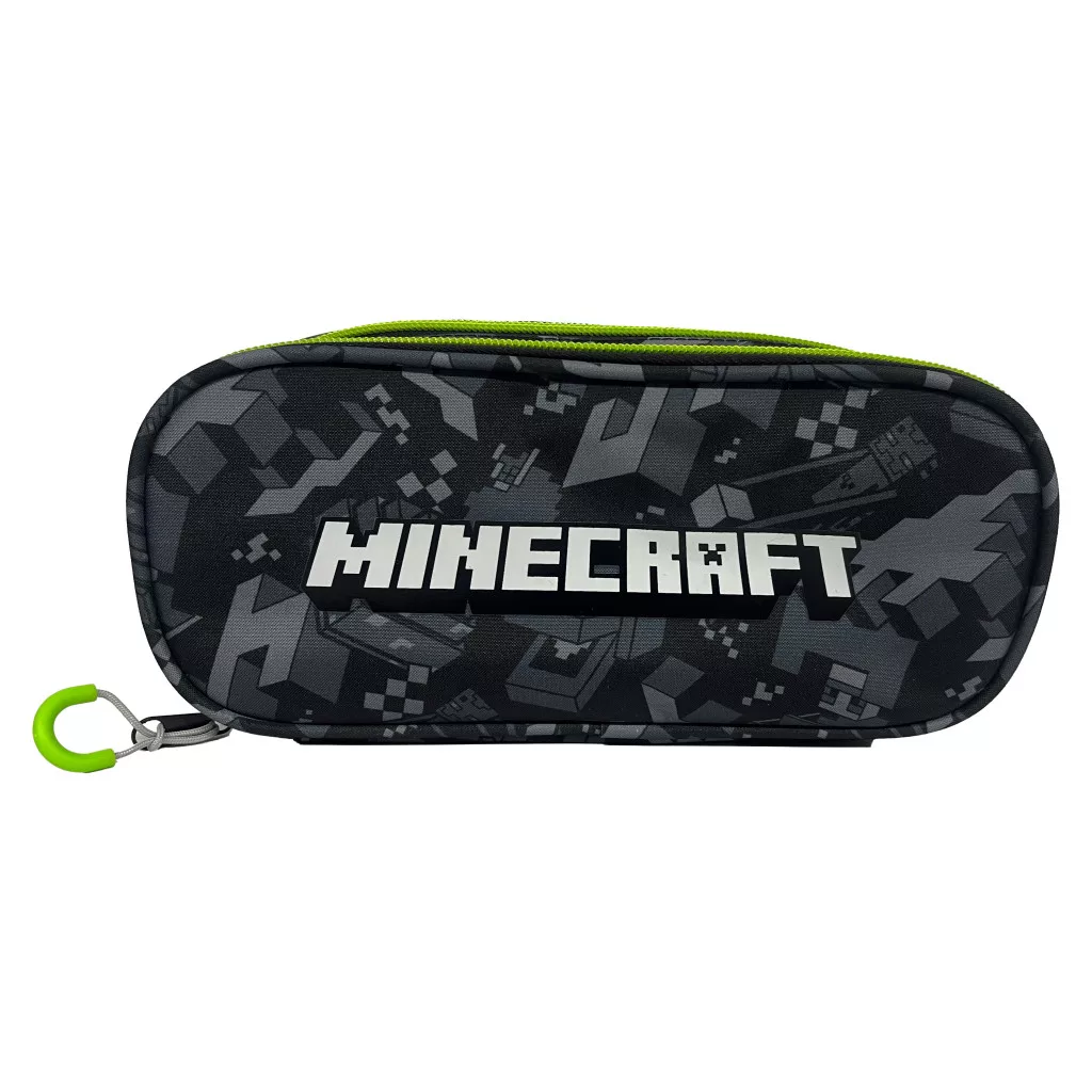 Minecraft Camo Terra pennfodral med 2 fack 23,5 cm – svart