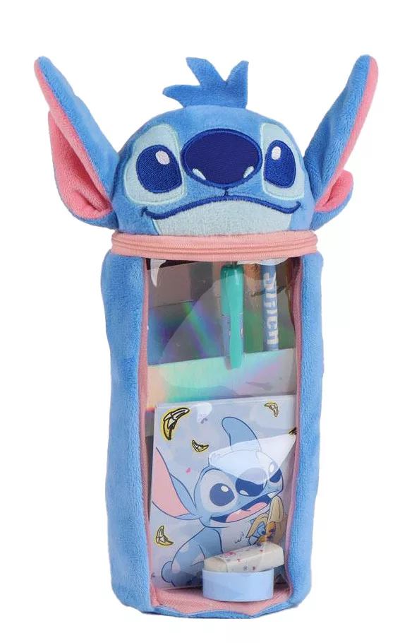 Disney Lilo & Stitch blått mjukt fyllt pennfodral – skolset