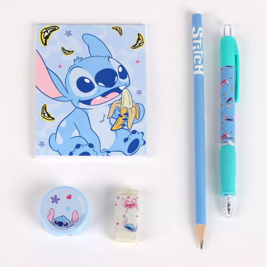 Disney Lilo & Stitch blått mjukt fyllt pennfodral – skolset