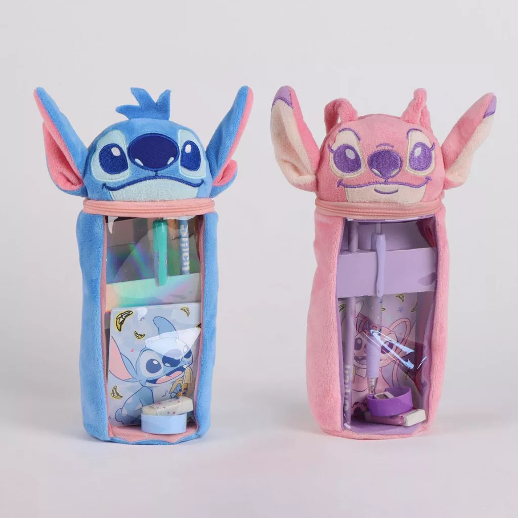 Disney Lilo & Stitch blått mjukt fyllt pennfodral – skolset