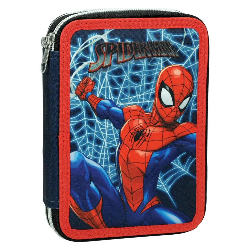 Spiderman Frame fylld pennfodral 2-vånings – blå
