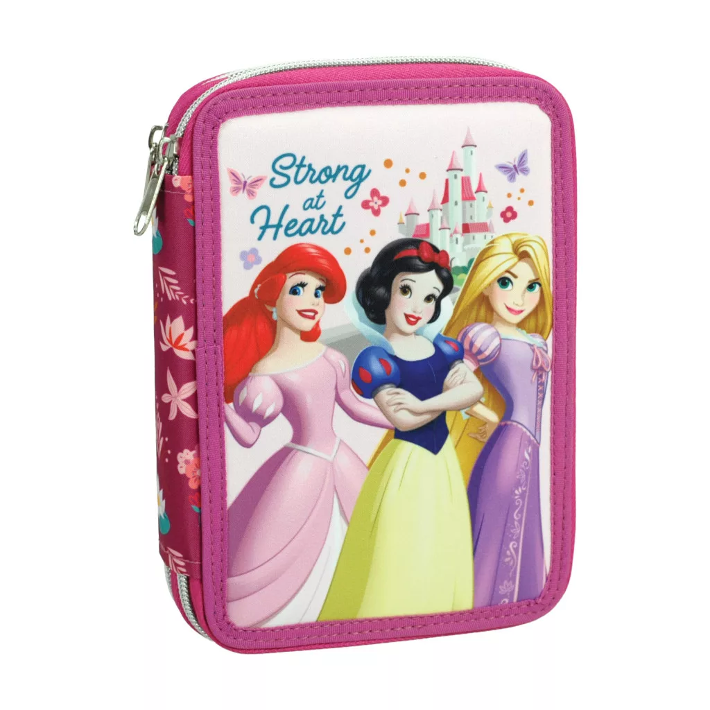 Disney Princess Strong fylld pennfodral 2-vånings – rosa