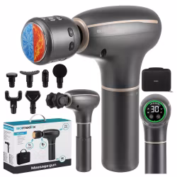 Isomedix Pro Ultra massagepistol med varme og kulde – 7 hoveder