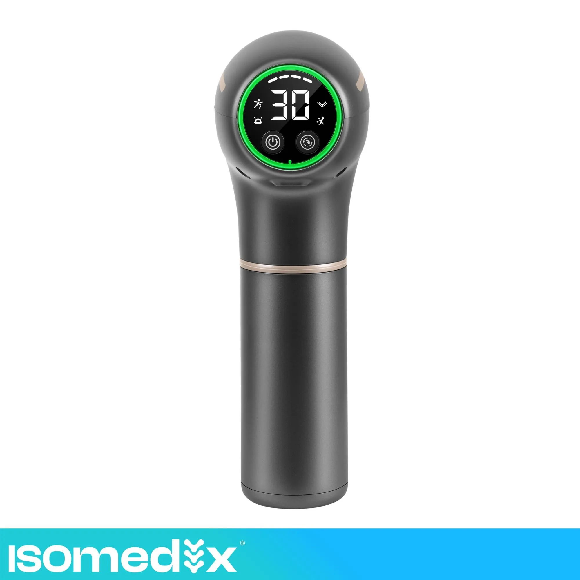 Isomedix Pro Ultra massagepistol med värme & kyla – 7 huvuden