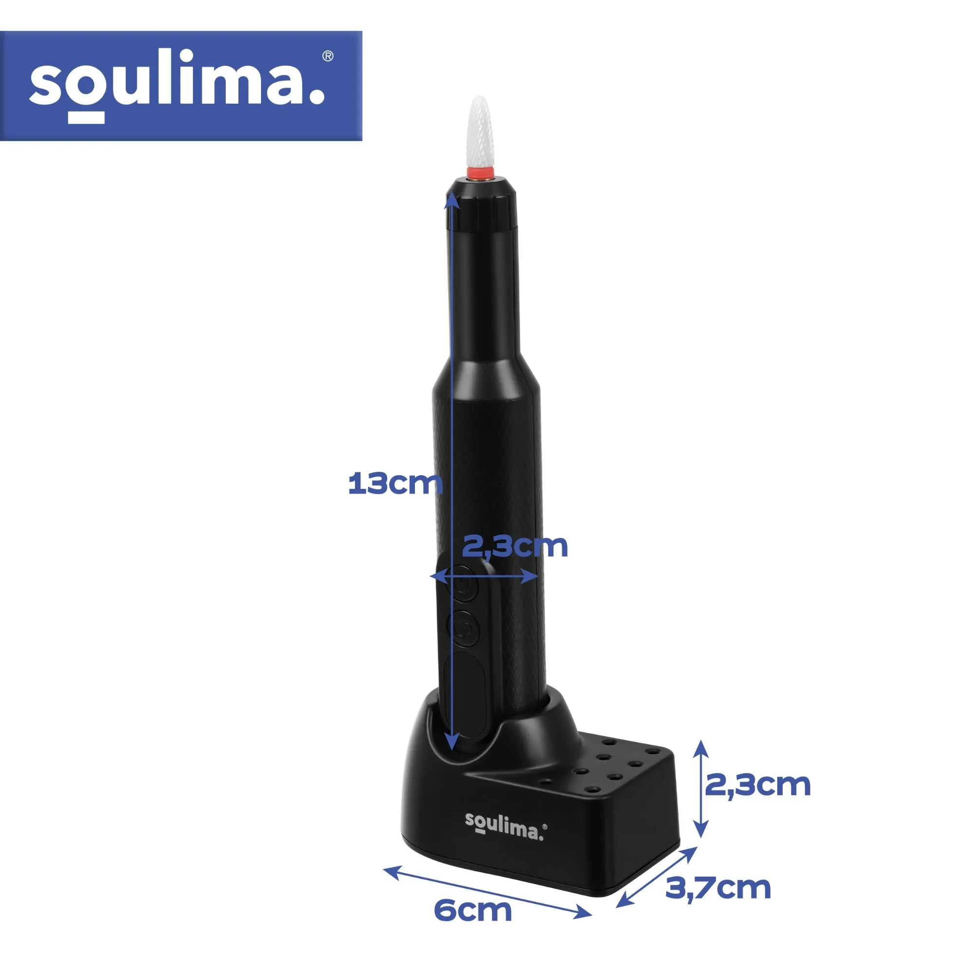 Soulima nagelfräs 18 000 varv/min – trådlös USB-C nagelfil
