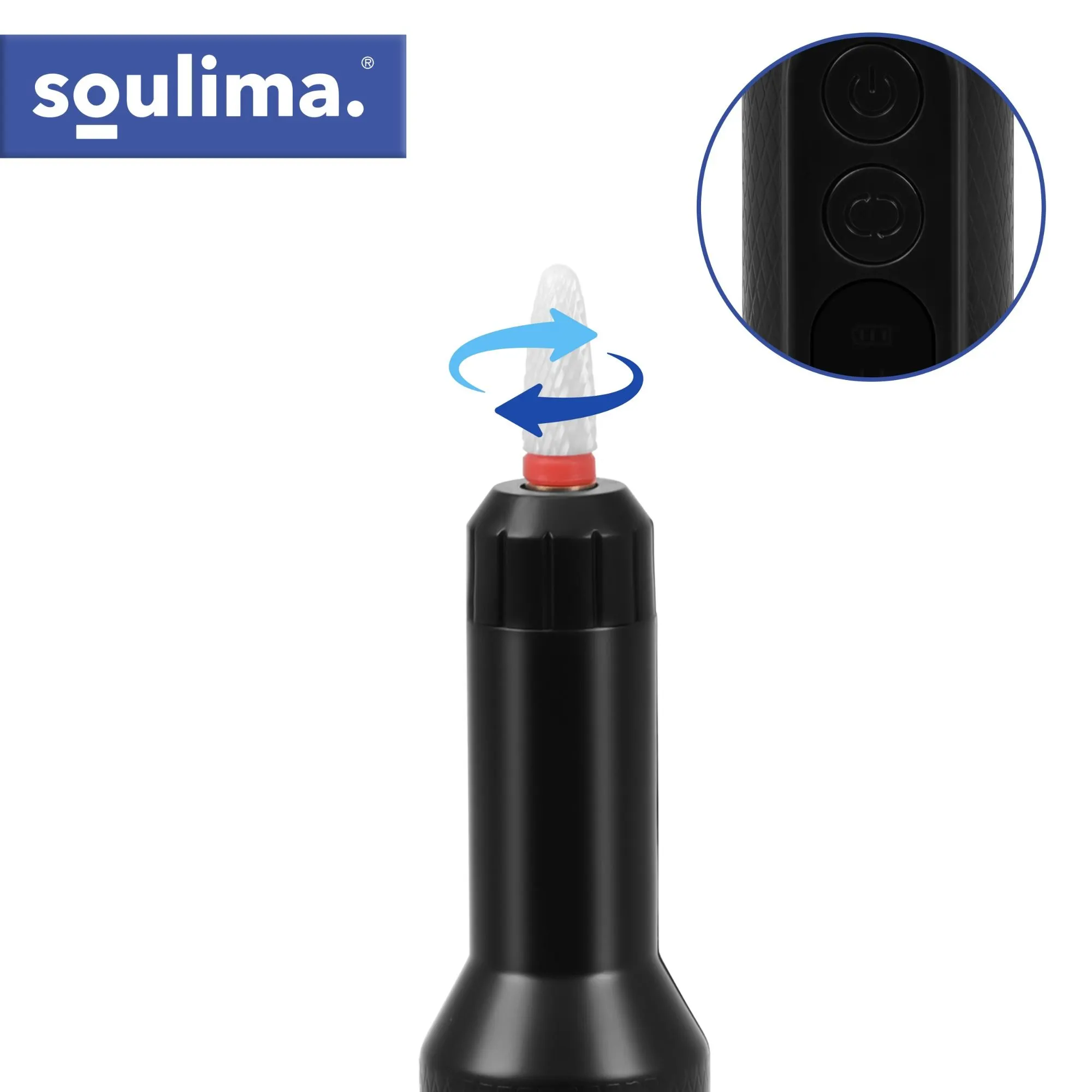 Soulima nagelfräs 18 000 varv/min – trådlös USB-C nagelfil