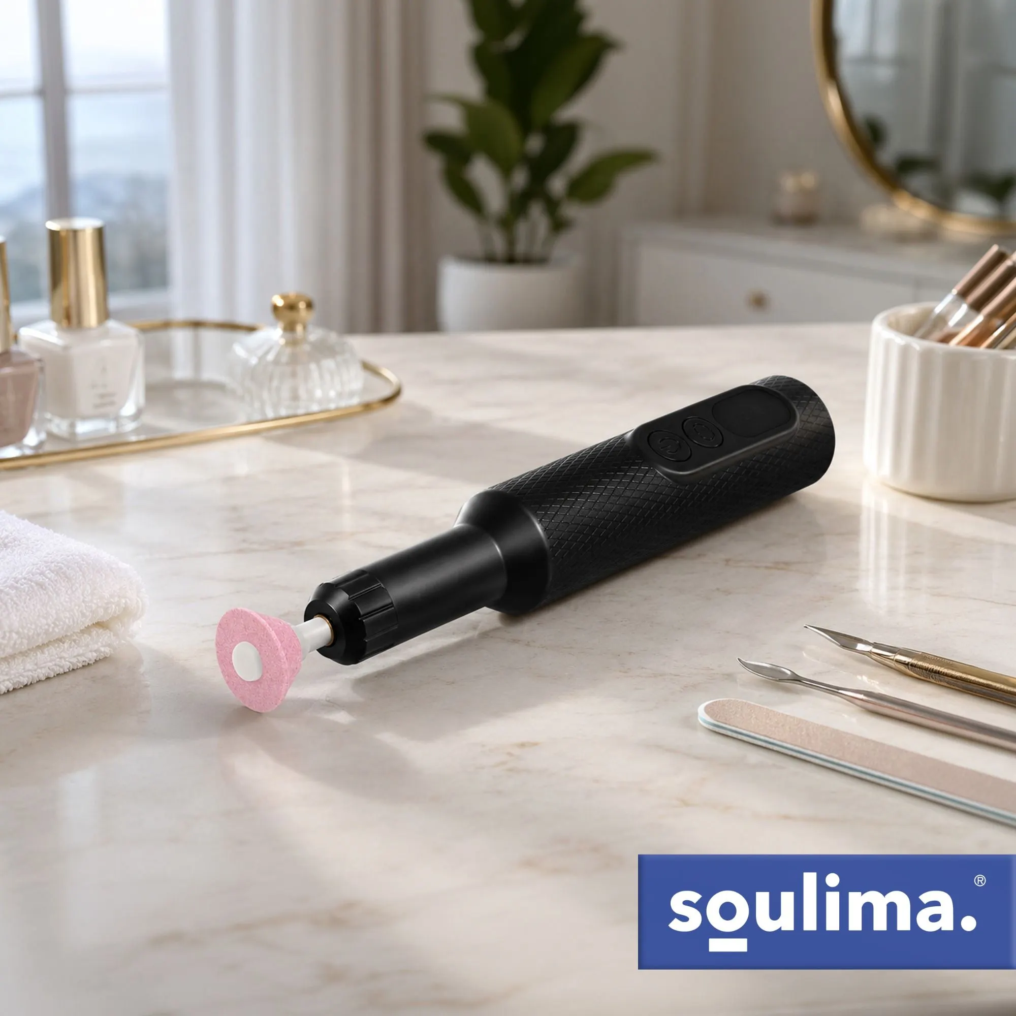 Soulima nagelfräs 18 000 varv/min – trådlös USB-C nagelfil