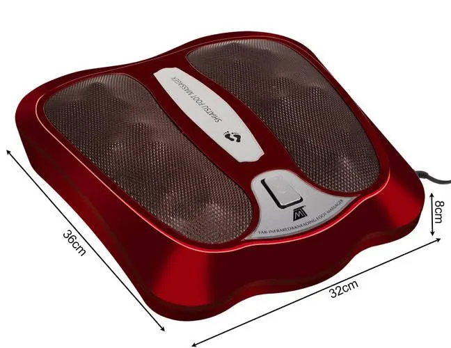 Shiatsu-fotmassager med värme – 18 massagekulor och infraröd funktion