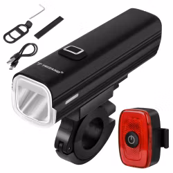 Cykellampa LED 1000 lm fram och bak – 4800 mAh USB-C