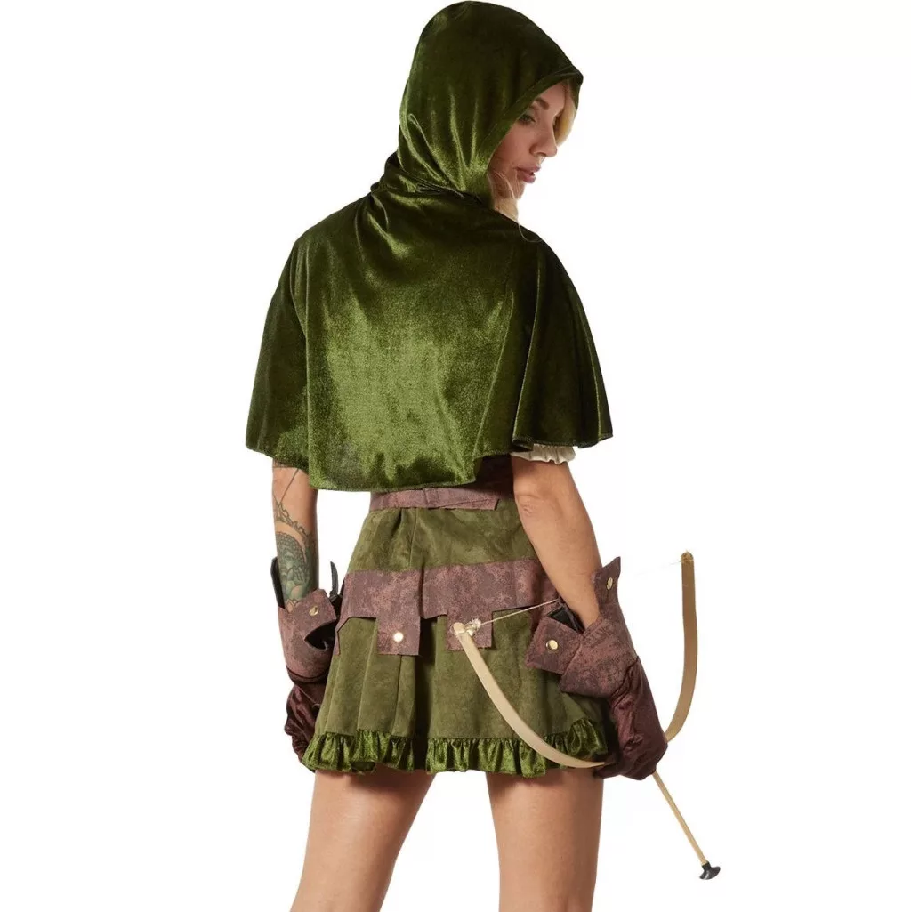 Robin Hoodie Kostym Vuxen M/L – Grön Halloween