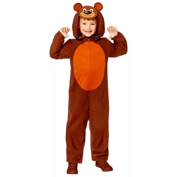 Björnkostym Barn 8–10 år – Brun Jumpsuit