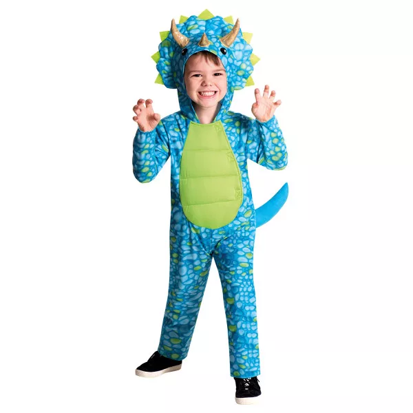 Dinosaurie Kostym Barn 6–8 år – Blå Jumpsuit