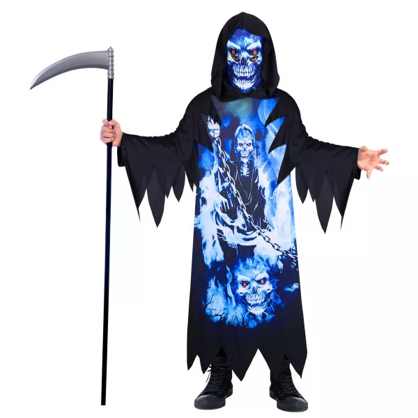 Halloween Reaper Kostym Barn 8–10 år – Robe & Mask