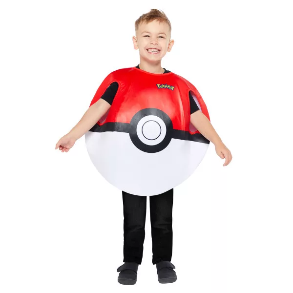 Pokémon Pokéball Kostym Barn 3–7 / 8–12 år – Topp